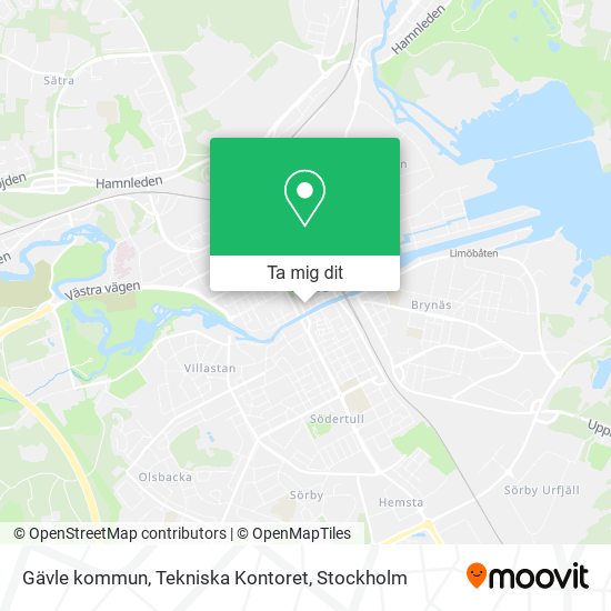 Gävle kommun, Tekniska Kontoret karta
