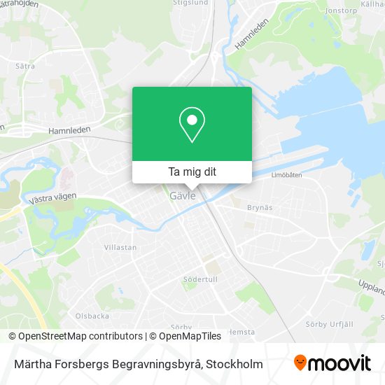Märtha Forsbergs Begravningsbyrå karta