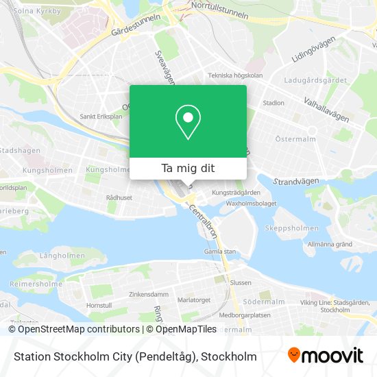 Station Stockholm City (Pendeltåg) karta