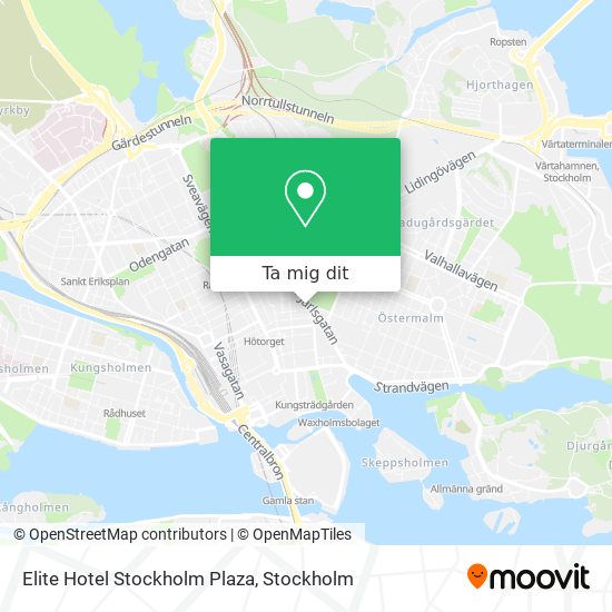 Elite Hotel Stockholm Plaza karta