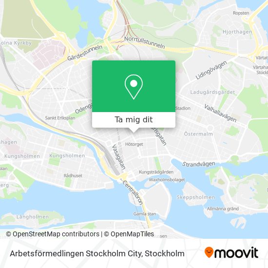 Arbetsförmedlingen Stockholm City karta