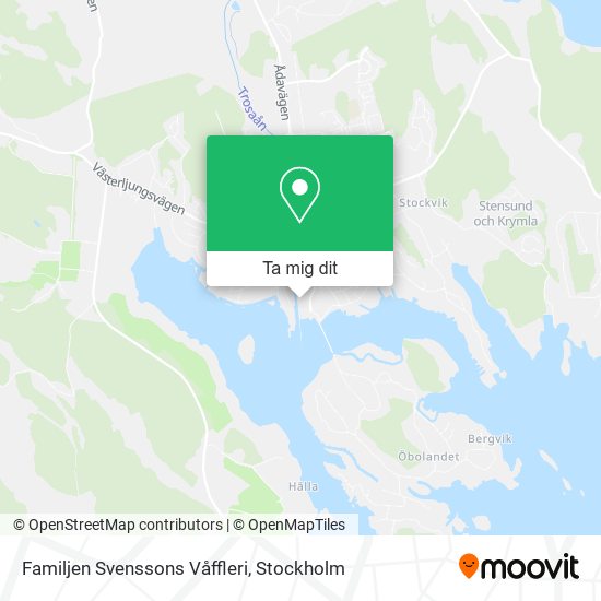 Familjen Svenssons Våffleri karta
