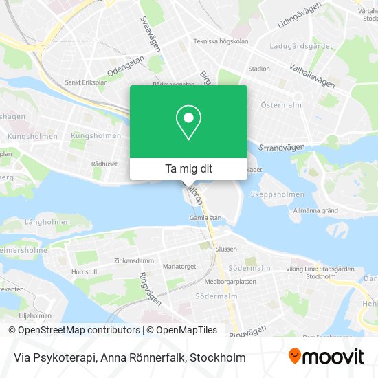Via Psykoterapi, Anna Rönnerfalk karta
