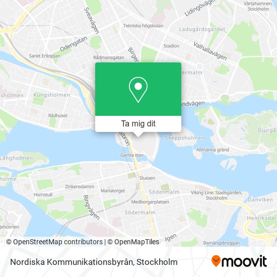 Nordiska Kommunikationsbyrån karta
