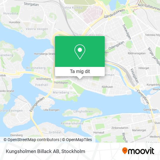 Kungsholmen Billack AB karta