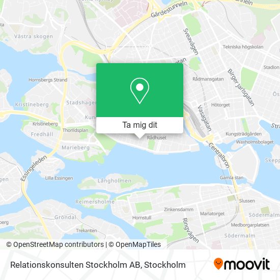 Relationskonsulten Stockholm AB karta