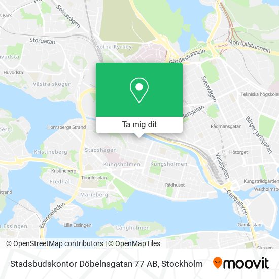 Stadsbudskontor Döbelnsgatan 77 AB karta