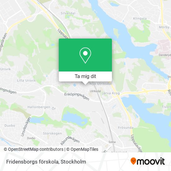 Fridensborgs förskola karta