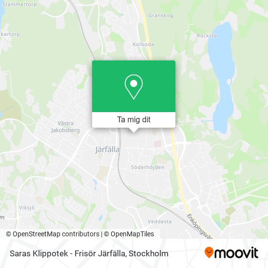 Saras Klippotek - Frisör Järfälla karta