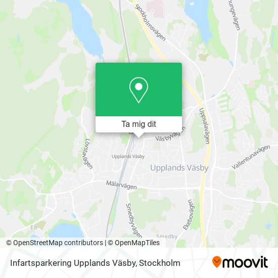 Infartsparkering Upplands Väsby karta