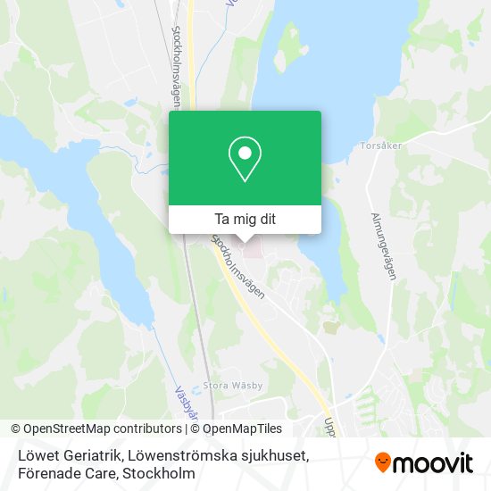 Löwet Geriatrik, Löwenströmska sjukhuset, Förenade Care karta