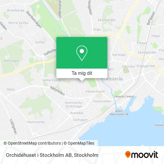 Orchidéhuset i Stockholm AB karta