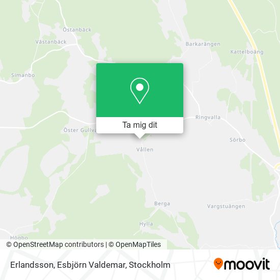 Erlandsson, Esbjörn Valdemar karta