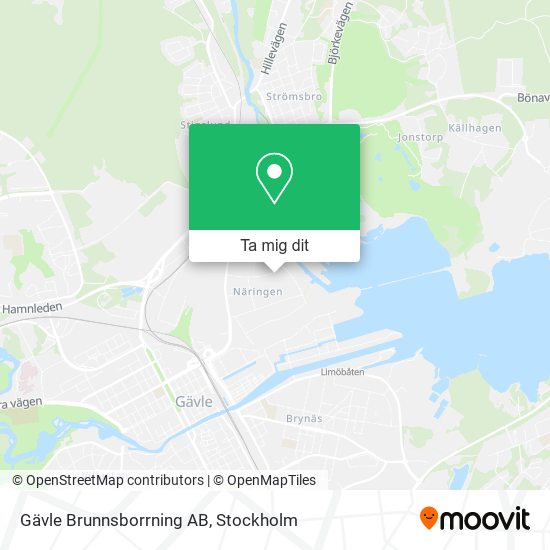 Gävle Brunnsborrning AB karta