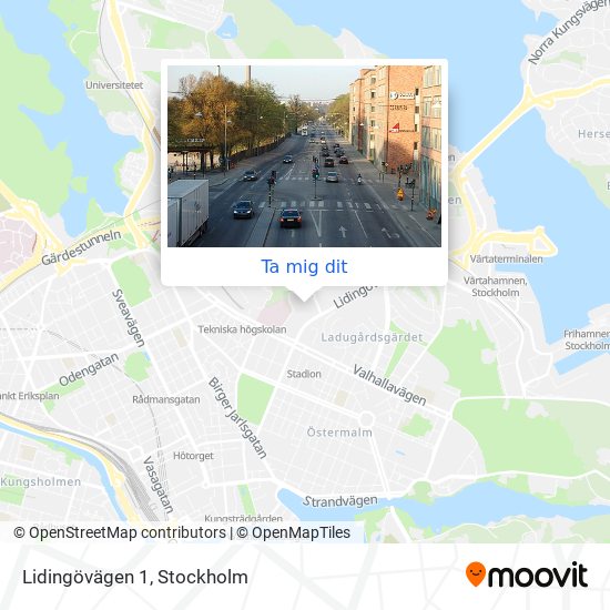 Lidingövägen 1 karta