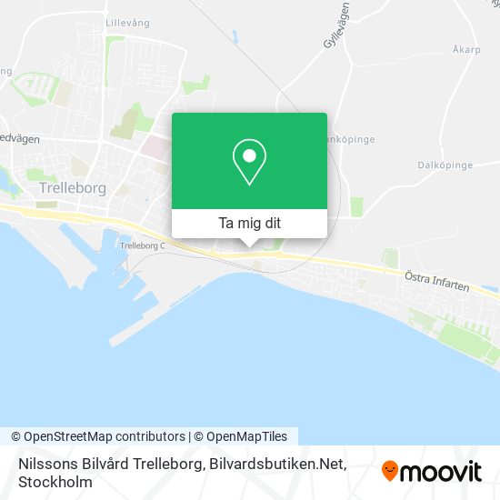 Nilssons Bilvård Trelleborg, Bilvardsbutiken.Net karta