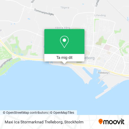 Maxi Ica Stormarknad Trelleborg karta