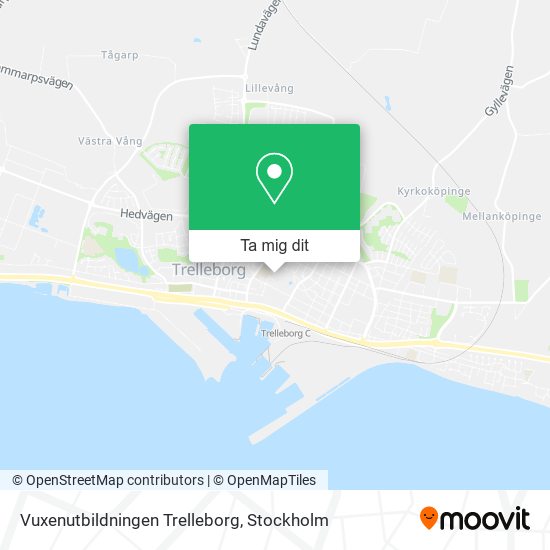 Vuxenutbildningen Trelleborg karta