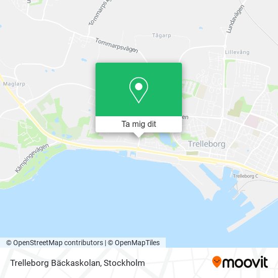 Trelleborg Bäckaskolan karta