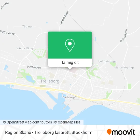 Region Skane - Trelleborg lasarett karta