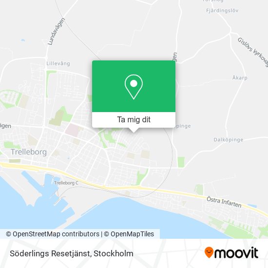 Söderlings Resetjänst karta