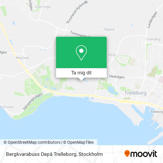 Bergkvarabuss Depå Trelleborg karta