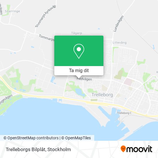 Trelleborgs Bilplåt karta