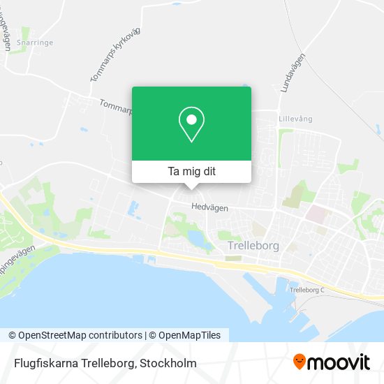 Flugfiskarna Trelleborg karta