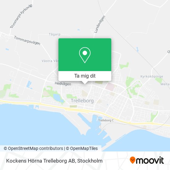 Kockens Hörna Trelleborg AB karta