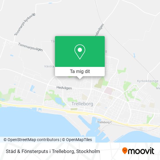 Städ & Fönsterputs i Trelleborg karta