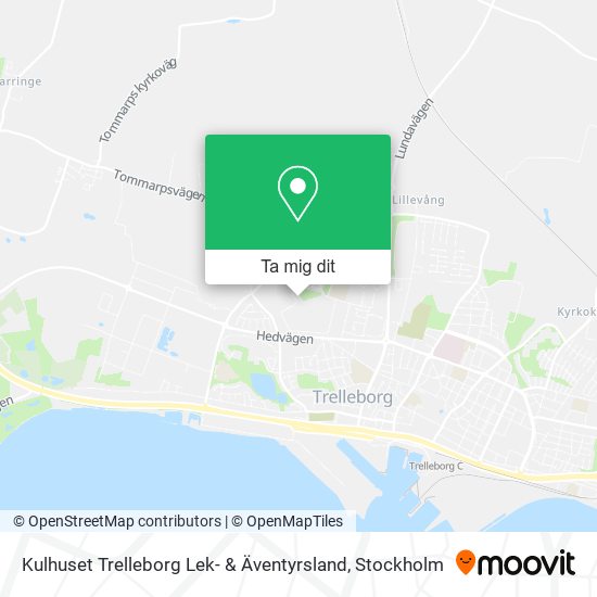Kulhuset Trelleborg Lek- & Äventyrsland karta