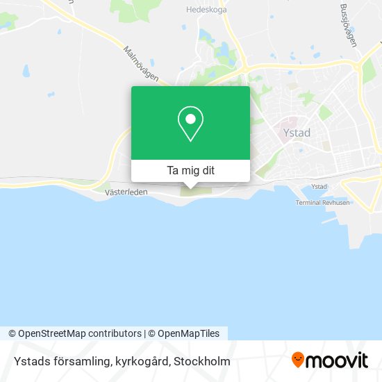 Ystads församling, kyrkogård karta