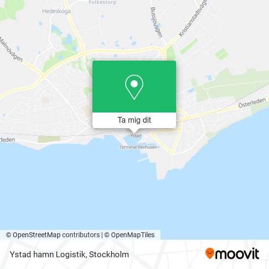 Ystad hamn Logistik karta