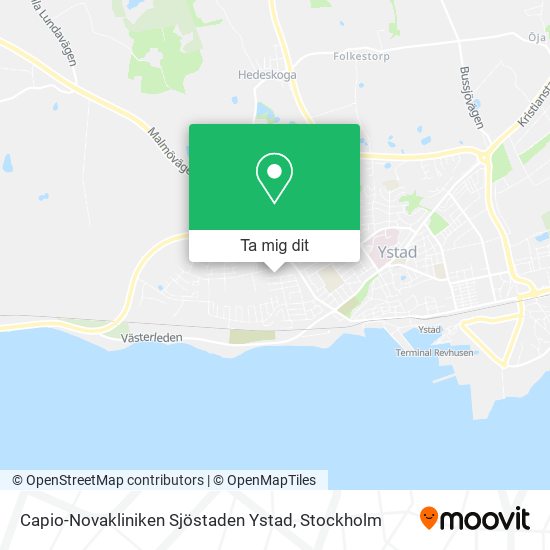 Capio-Novakliniken Sjöstaden Ystad karta