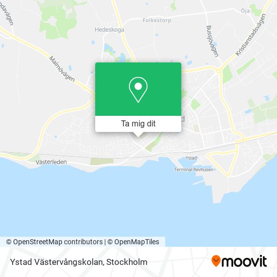 Ystad Västervångskolan karta