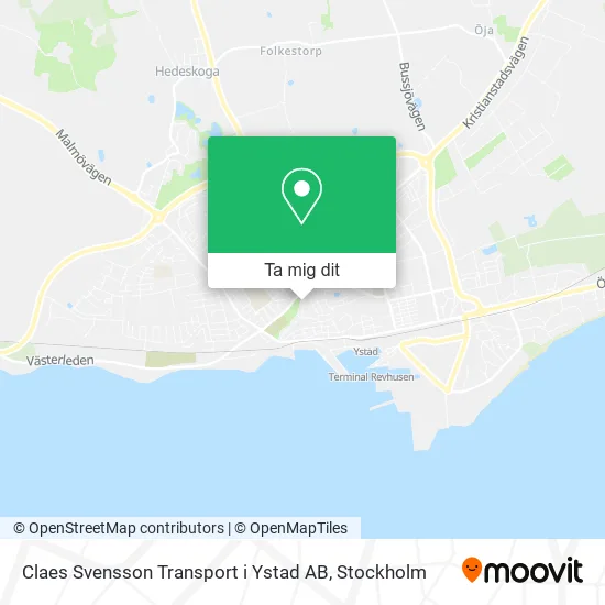 Claes Svensson Transport i Ystad AB karta