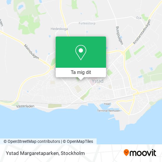 Ystad Margaretaparken karta