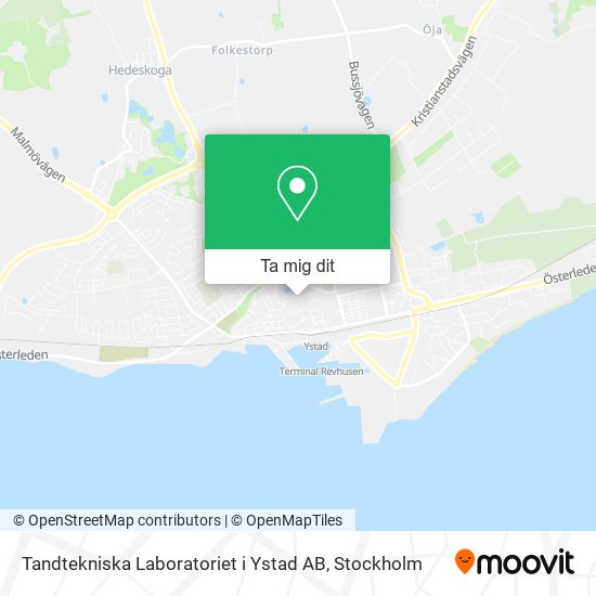 Tandtekniska Laboratoriet i Ystad AB karta