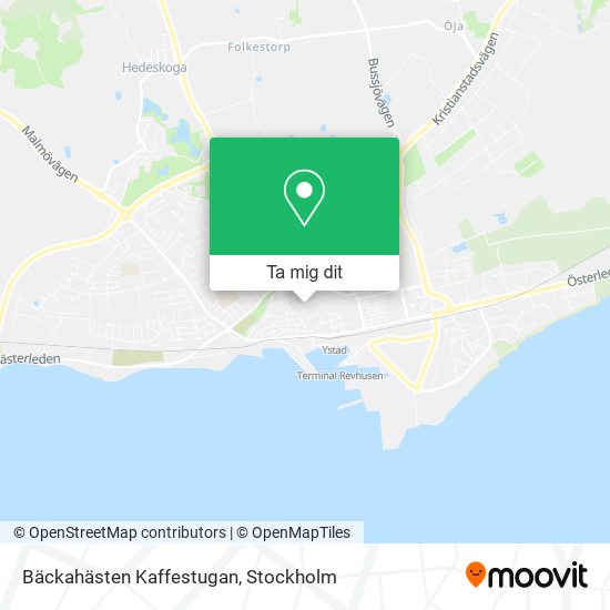 Bäckahästen Kaffestugan karta