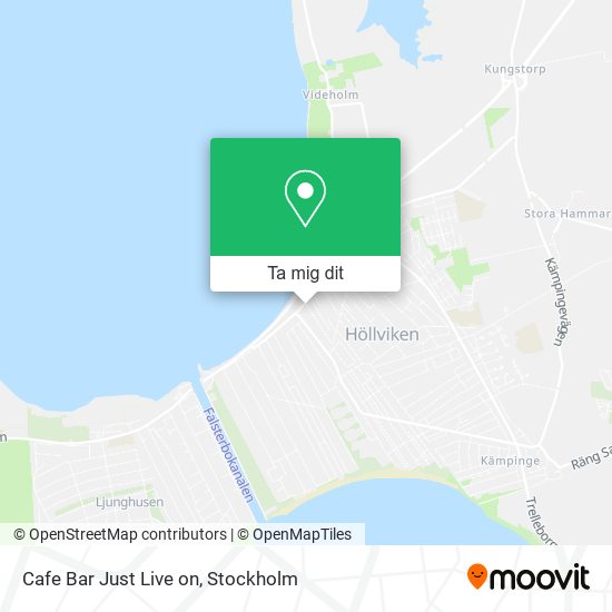 Cafe Bar Just Live on karta