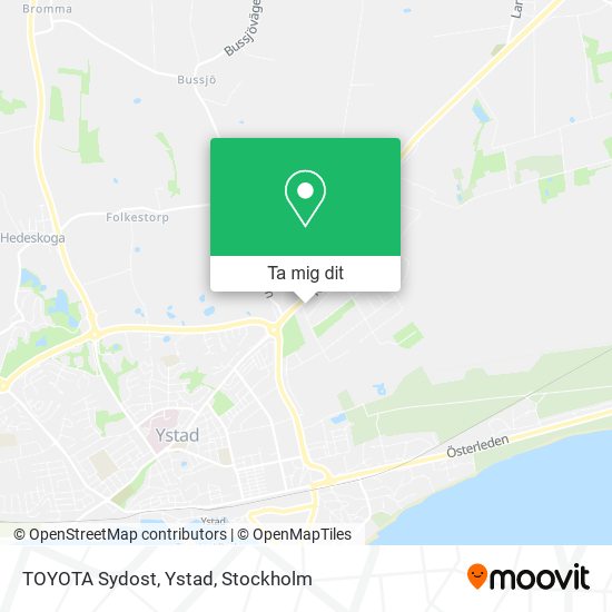 TOYOTA Sydost, Ystad karta