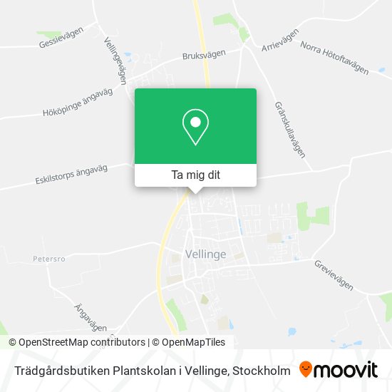 Trädgårdsbutiken Plantskolan i Vellinge karta