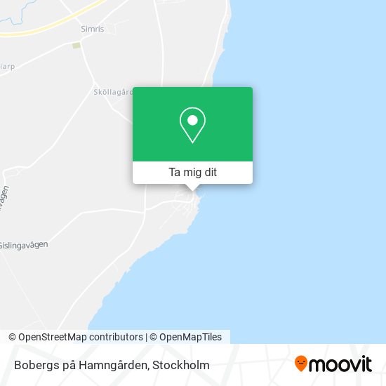 Bobergs på Hamngården karta