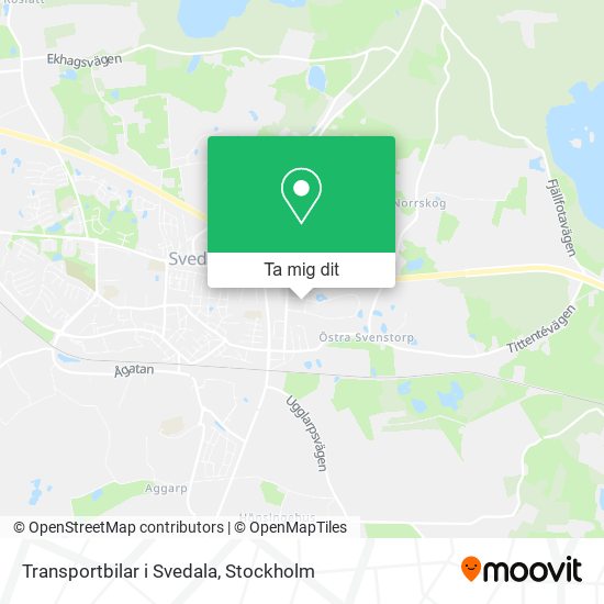 Transportbilar i Svedala karta