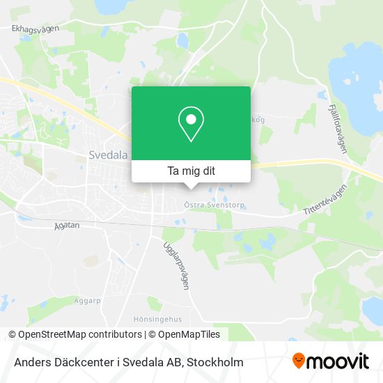 Anders Däckcenter i Svedala AB karta