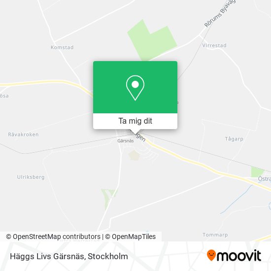 Häggs Livs Gärsnäs karta