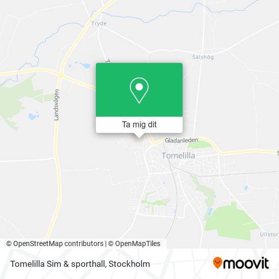 Tomelilla Sim & sporthall karta