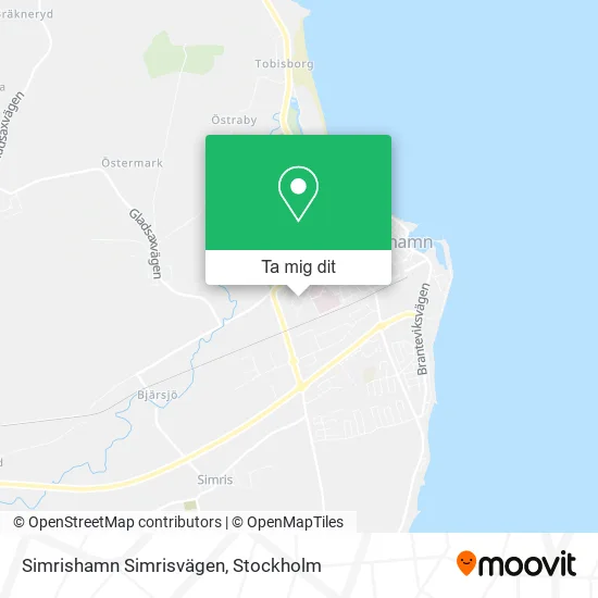 Simrishamn Simrisvägen karta