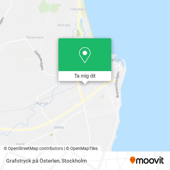 Grafotryck på Österlen karta