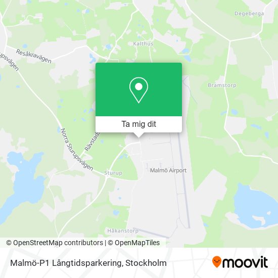 Malmö-P1 Långtidsparkering karta